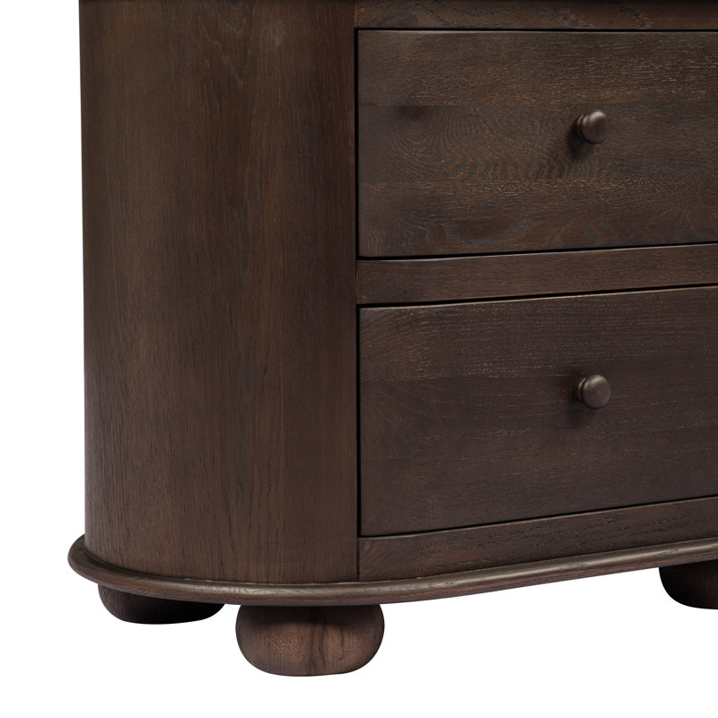 Table de chevet 2 tiroirs Astrid en brun Appalachian