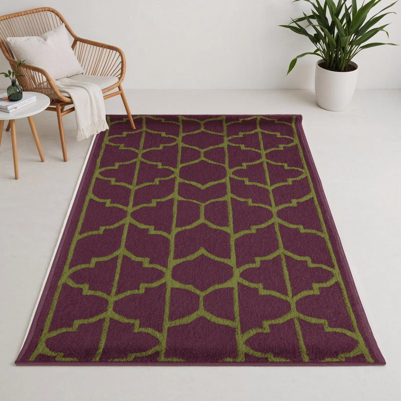 Tapis brun intérieur et extérieur Trellis, Rectangle 9 pi x 12 pi