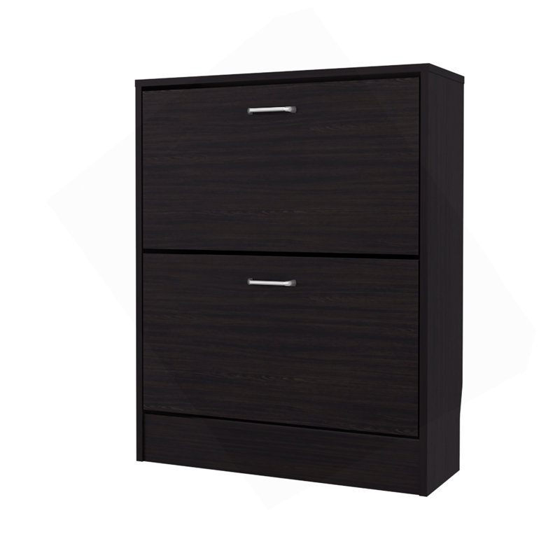 Range-chaussures H 31,5 po, 2 portes, wengé noir - Chambre