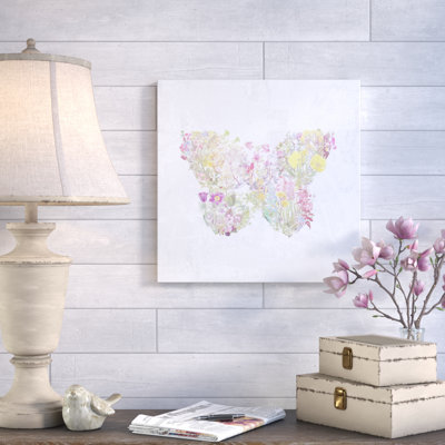 Art sur toile papillon des fleurs