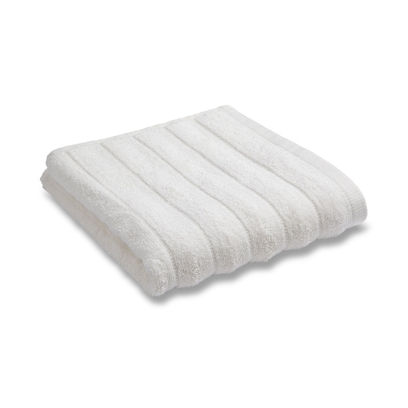 Ribbed Cotton Plush Ribbed Hand Towel, Cream