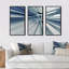 "Blue 3D Textured Art", 3 pièces, cadre flottant, impression sur toile-2134665203-2134665202
