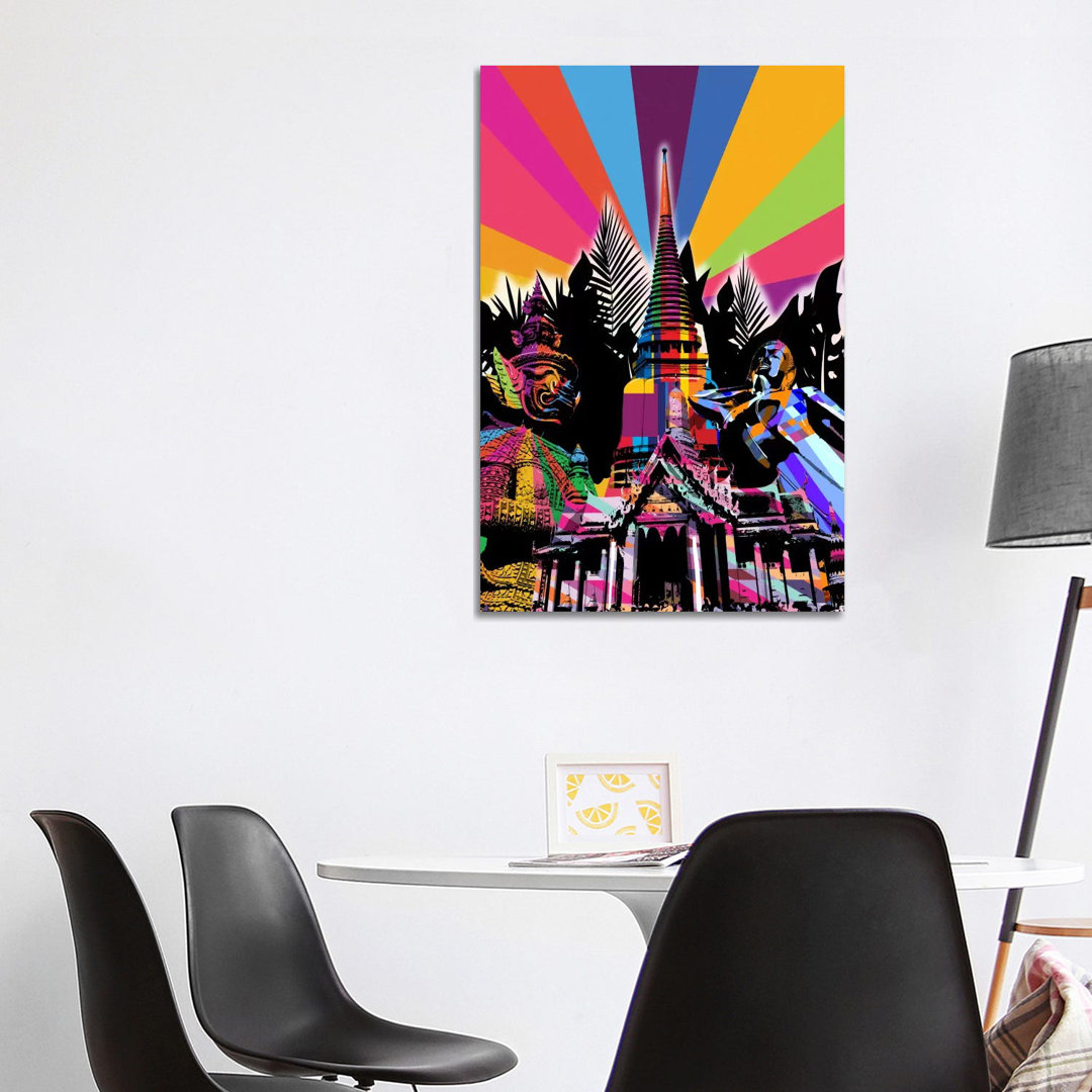 Bangkok Psychedelic Pop von 5by5collective - Gallery-Wrapped Canvas Giclée on Canvas