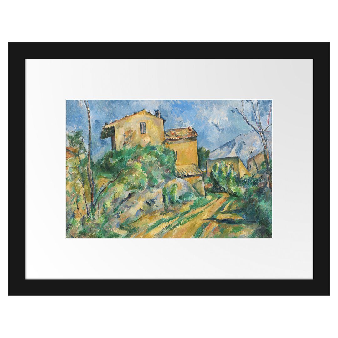 Gerahmter Kunstdruck Das Haus der Maria auf dem Weg zum Château Noir von Paul Cezanne