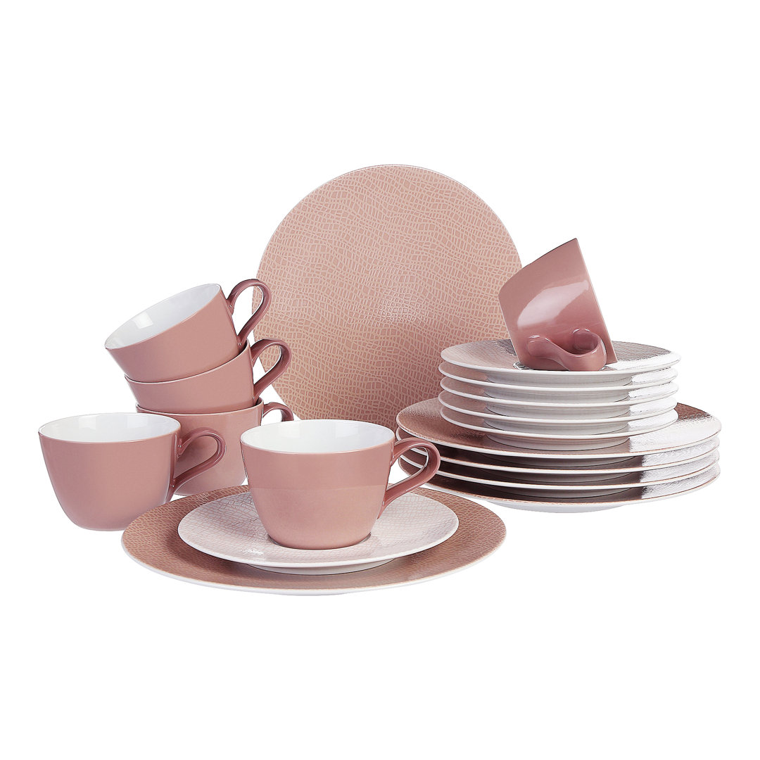 Seltmann Weiden 18-tlg. Tafelservice Life Fashion für 6 Personen Farbe: Rosa