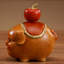 Figurine de cochon en laiton Prosperity - détails complexes et finition riche