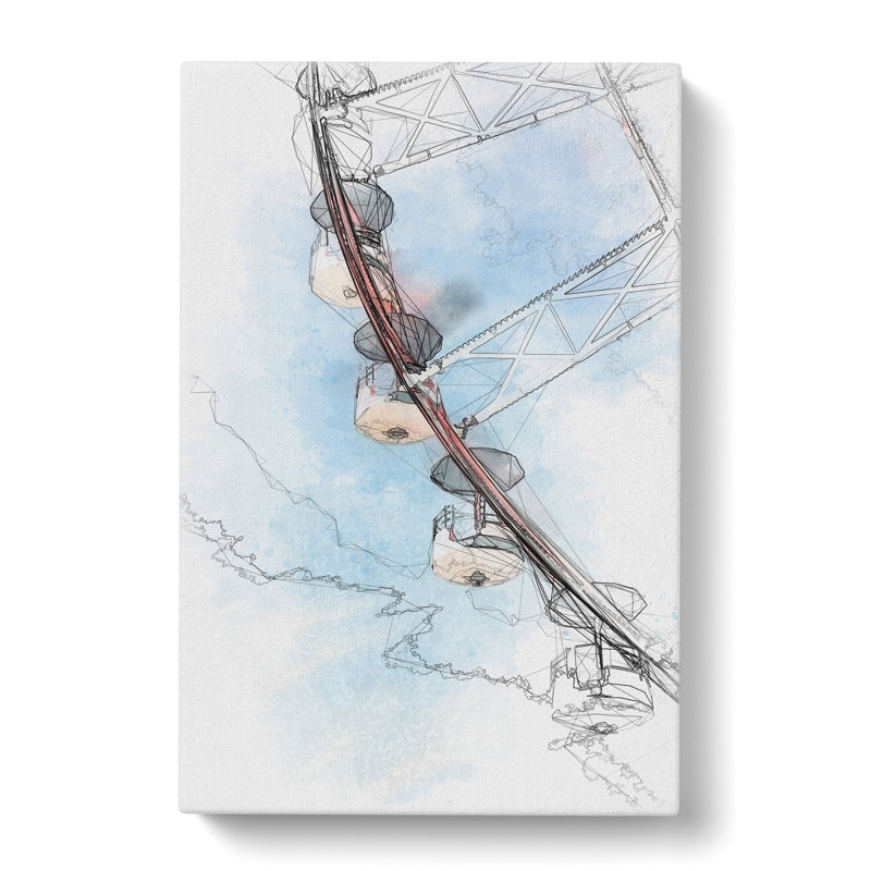 Ferris Wheel - Wrapped Canvas Print, 91cm H x 60cm W x 3cm D