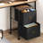 Compact 2-Drawer Mobile File Cabinet – Stylish Fabric Organizer with Wheels for Home Office, Fits Letter and A4 Documents