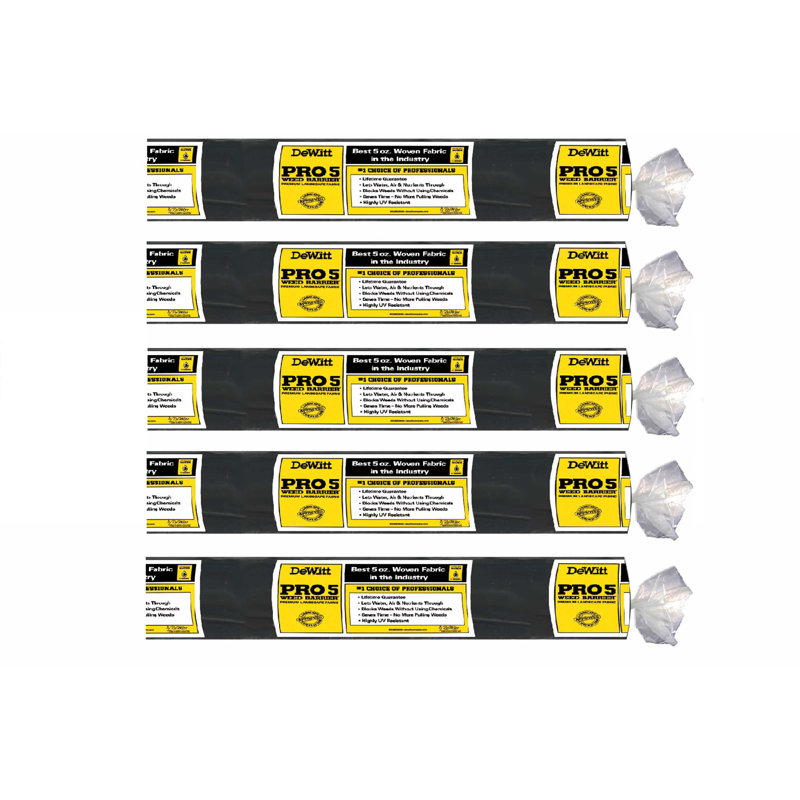 Dewitt Commercial and Home Garden Landscape Weed Block Barrier, 5' x 250'