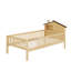  Lit plateforme en bois avec tête de lit en forme de maison, rangement intégré et DEL-530433385-530433382