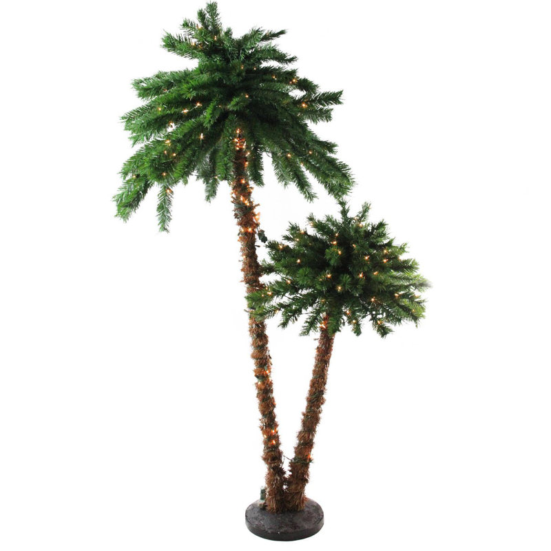 Arbre de Noël artificiel 6 pi avec lumières tropicales 6 pi