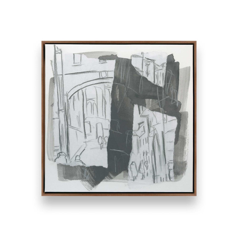 «Street Shadows I» par June Erica Vess, reproduction d'art sur toile, H 20 po x l 20 po, Brun