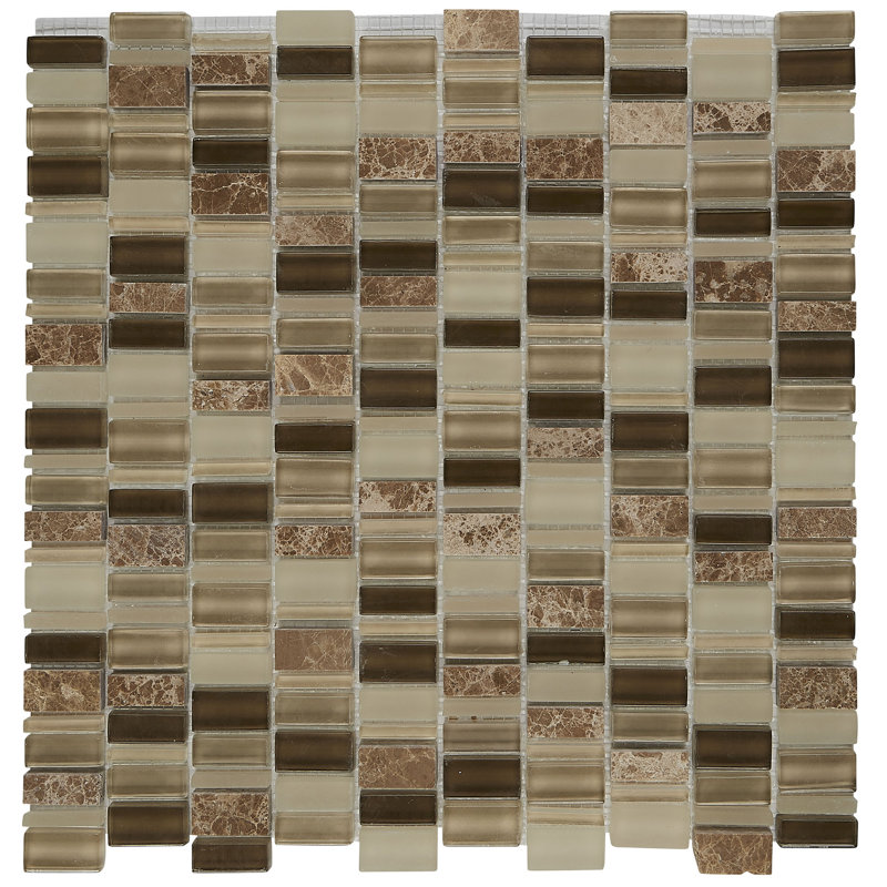 Clio Daltile 1" x 1" Glass Mosaic Tile, Selene