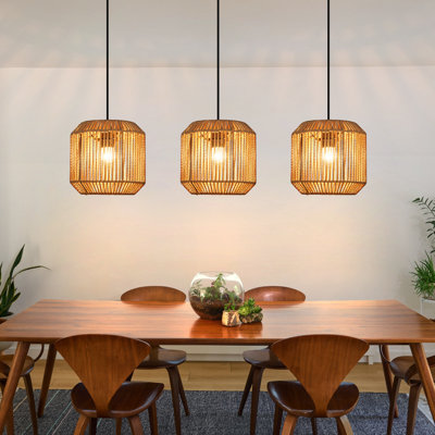 3 - Light Stainless Steel Caged Pendant