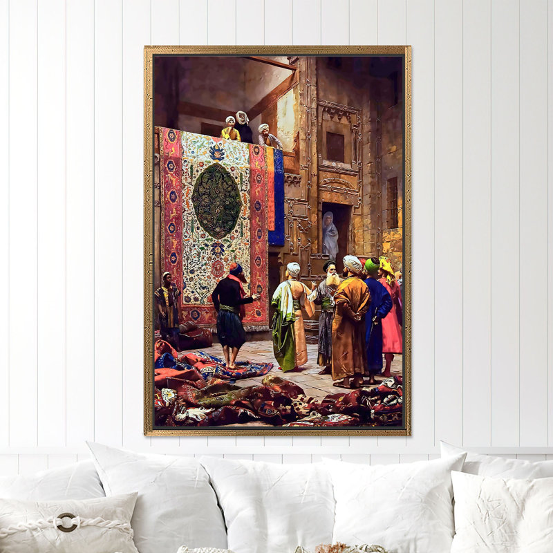 «Elegant Cairo», reproduction d'art sur toile de Jean-Leon Gerome, panneau doré 1P, 82,7 po H x 47,3 po l
