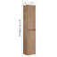 Armoire latérale de salle de bain 12 po, 2 portes à fermeture douce, conception à fixation flottante