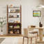 71'' Tall Etagere Arched Bookshelf with Storage Cabinet