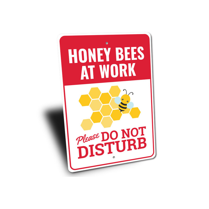 Plaque en aluminium Honey Bee, H 14 po x l 10 po x P 0,04 po