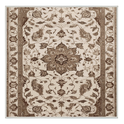 Tapis beige lavable à la machine