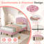 Upholstered Bed With Adjustable Headboard Velvet-143053972-148265307
