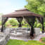 Pavillon de jardin extérieur 10 x 10 pi avec moustiquaires-99517816