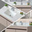 Comptoir de meuble-lavabo en marbre avec trous de robinet prépercés et comptoir de salle de bain rectangulaire encastré
