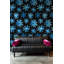 Papier peint floral bleu