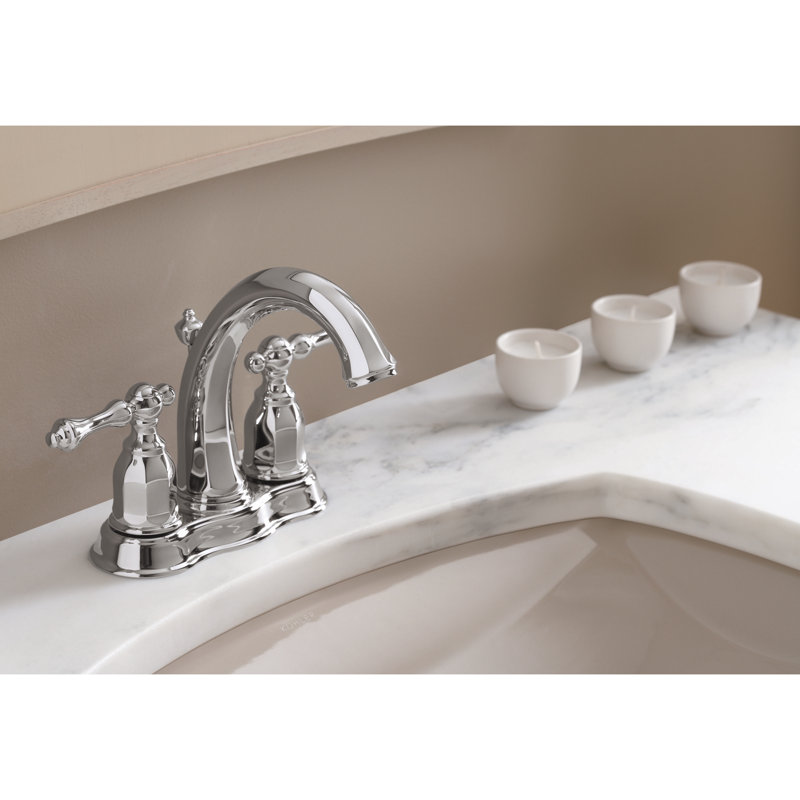 Kelston Centerset Faucet with Drain Assembly, Chrome poli