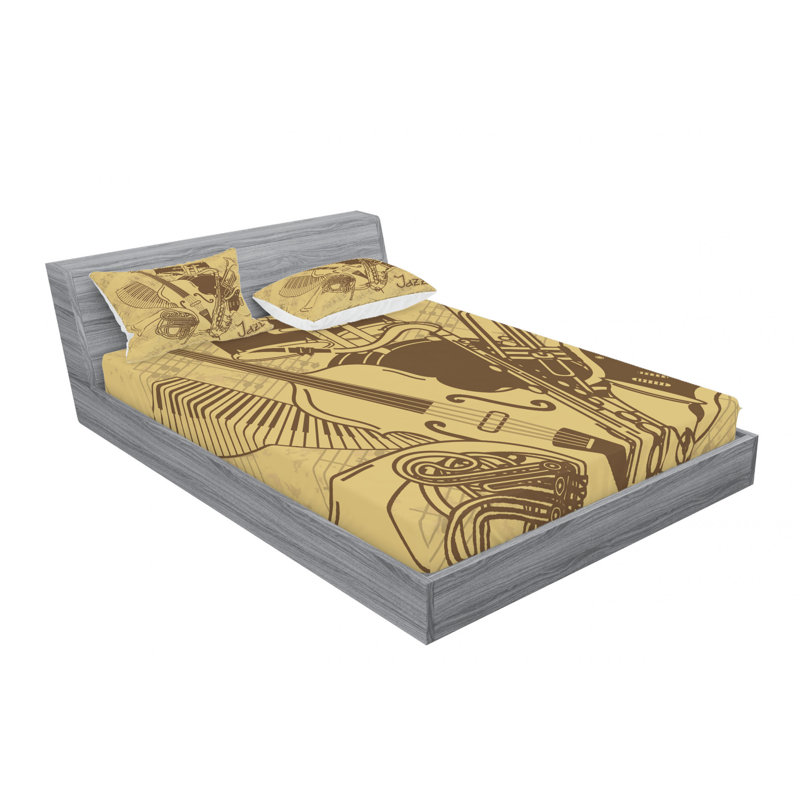 Microfiber Sheet Set, Queen Sheet Set with Fitted Sheet