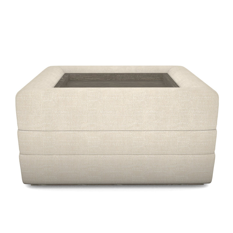 Repose-pieds Boyden avec plateau en bois, Lin Tommy, Hampton