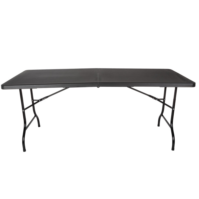 Black 6-Foot Folding Camping and Utility Table