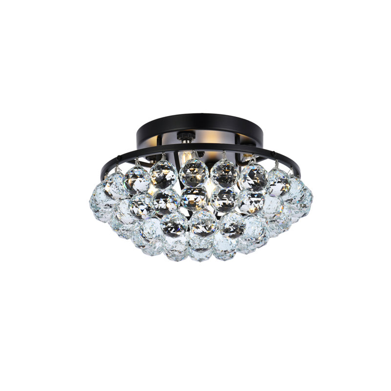 Eustacio Semi Flush Mount, Chrome, 15" H x 14" W x 14" D, 4 Lights