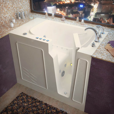 Flagstaff 52'' x 29'' Alcove / Tile In Fiberglass Bathtub with Faucet