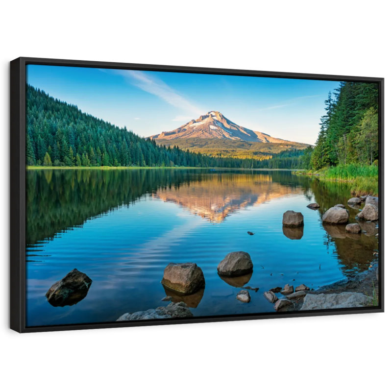 Jeffers Relaxing Trillium Lake Canvas Print, 21" H x 31" W