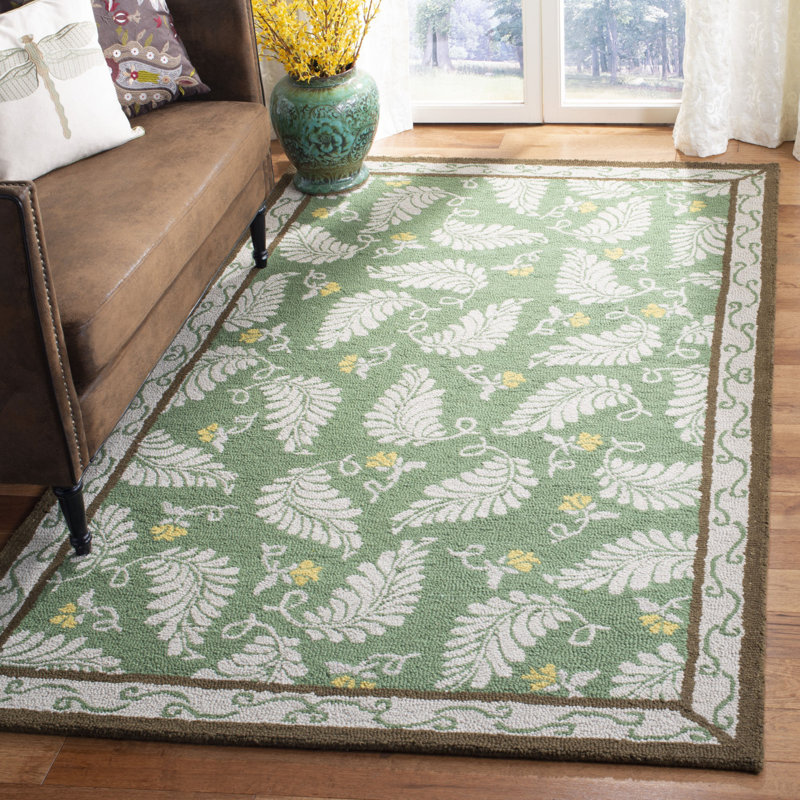 Tapis floral touffeté à la main Coreatha Martha Stewart, Rectangle 9 pi x 12 pi
