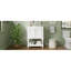 Meuble-lavabo de luxe moderne de 24 pouces avec lavabo en céramique, sculptures ornées sur les pieds, rangement double pour une utilisation polyvalente