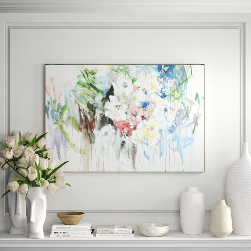 Waltz Of Flowers Print by Sara Brown, 25.5" H x 37.5" W , Image Brush Gel