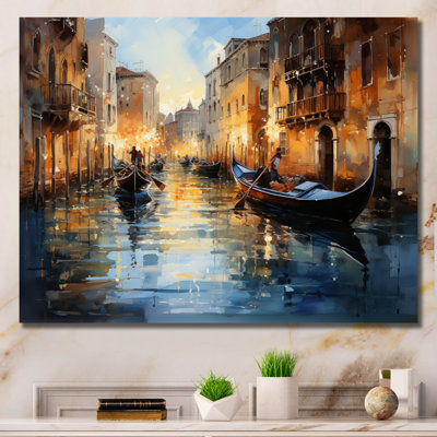 Italy Venetian Reflections I On Canvas Print