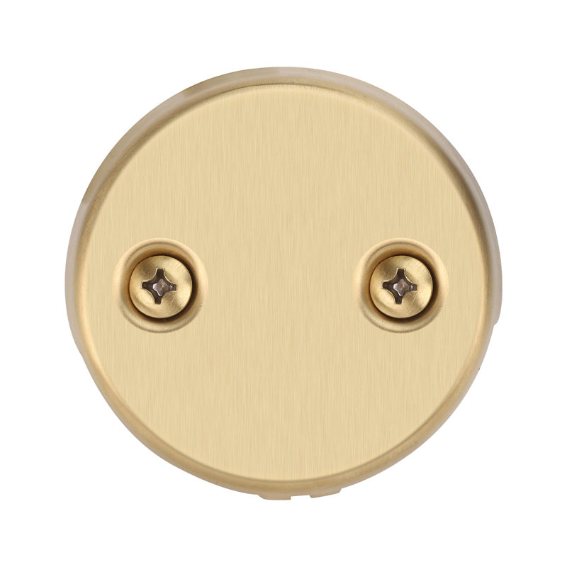 Ensemble de conversion pour ensemble de garniture de drain de baignoire à deux trous avec couvercle de trop-plein et remplacement de filetage grossier universel doré brossé