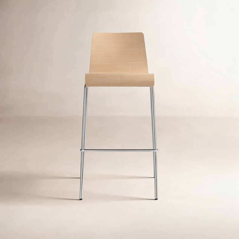 Full Back Bar & Counter Stool, Technical White Oak, Bar Stool (30.4" Seat Height)