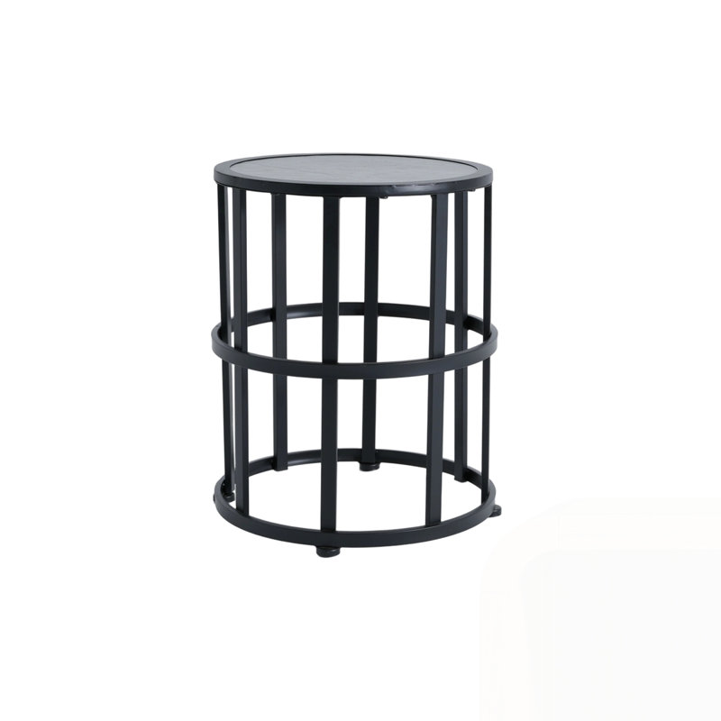 Table d'appoint en céramique avec structure en fer thermolaqué
