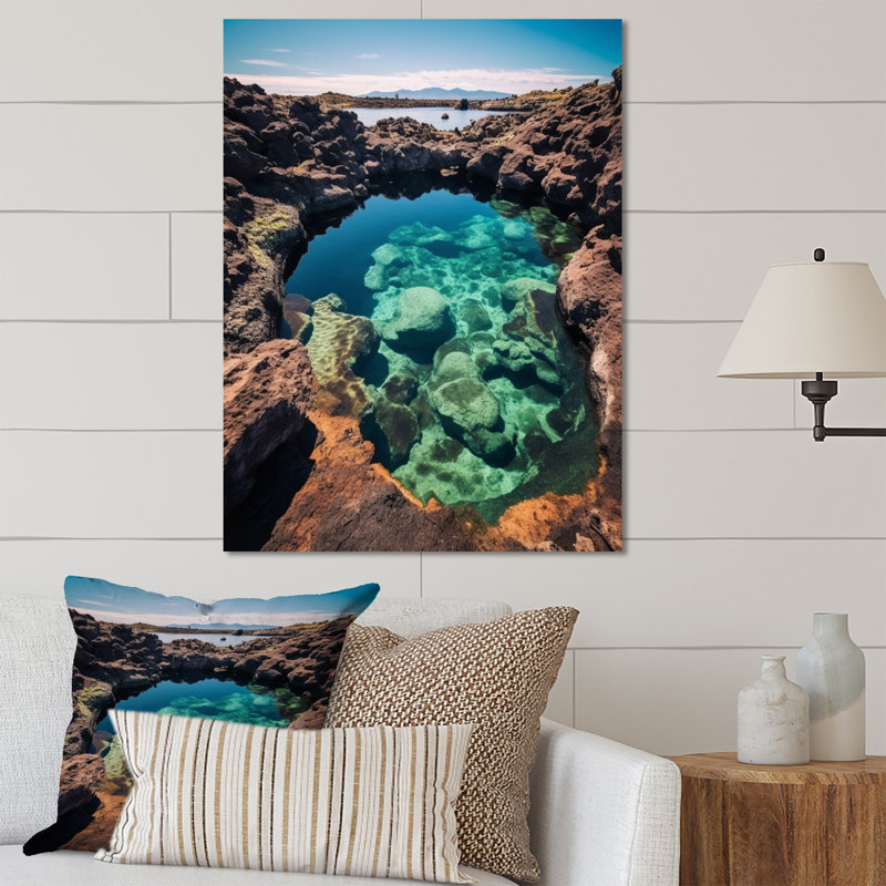 Rocks Water on Lake Cascade Idaho - Idaho, art mural en métal, H 32 po x l 24 po x P 1 po