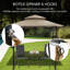KOZYARD Andra 8' x 5' BBQ Grill Gazebo Canopy Tent, Soft Top Vented Roof, Steel Frame with Side Shelves & Utensil Hooks, 4 Magnetic Detachable LED Lights, Outdoor Grill Shelter