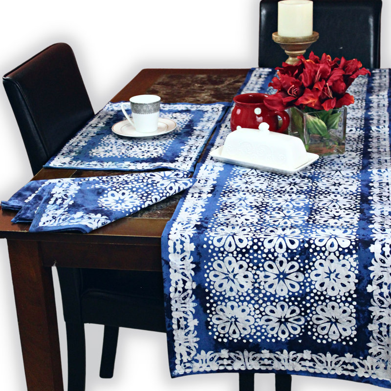 Chemin de table en coton Batik