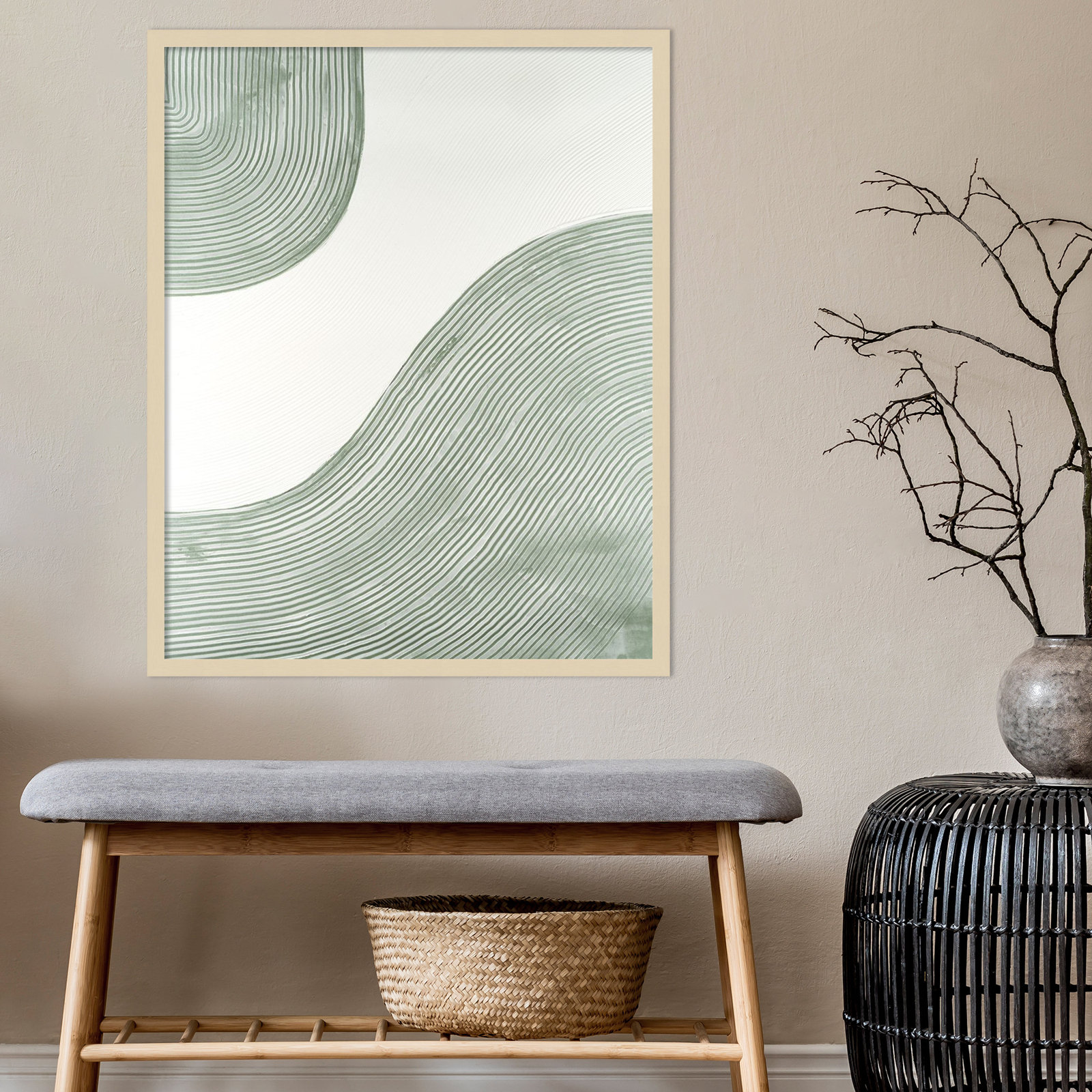 Get Going by Vanna Lam, Brown, 33" H x 27" W x 1" D