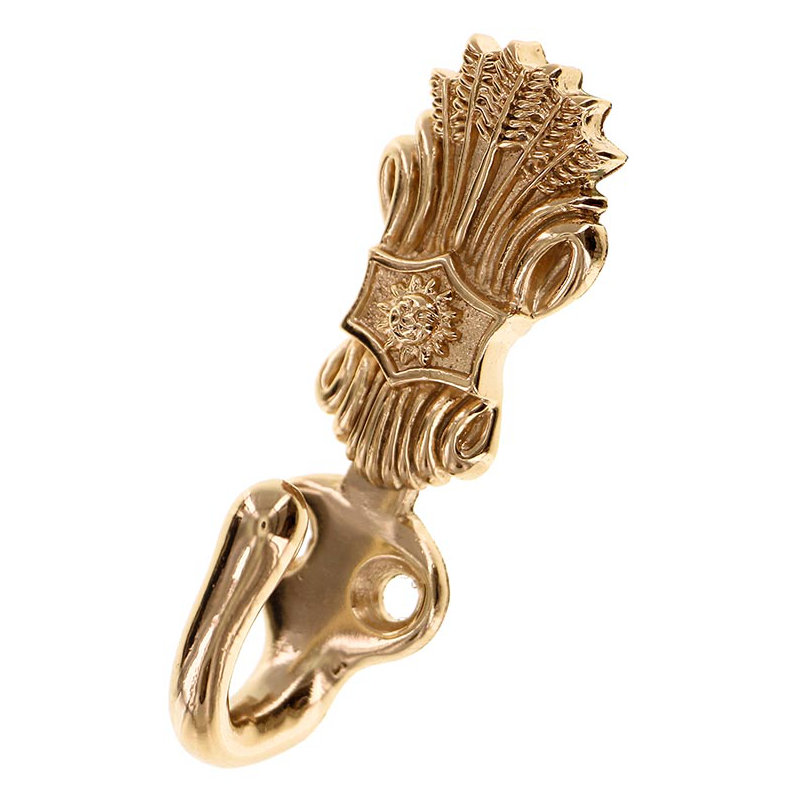 Sforza Wall Hook, Polished Gold