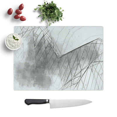 Tempered Glass Architecture Sketch Vol.6 Chopping Board