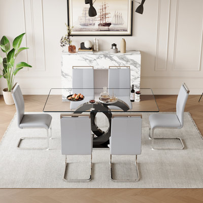 Ensemble de table de salle à manger 7 pièces 7 pièces