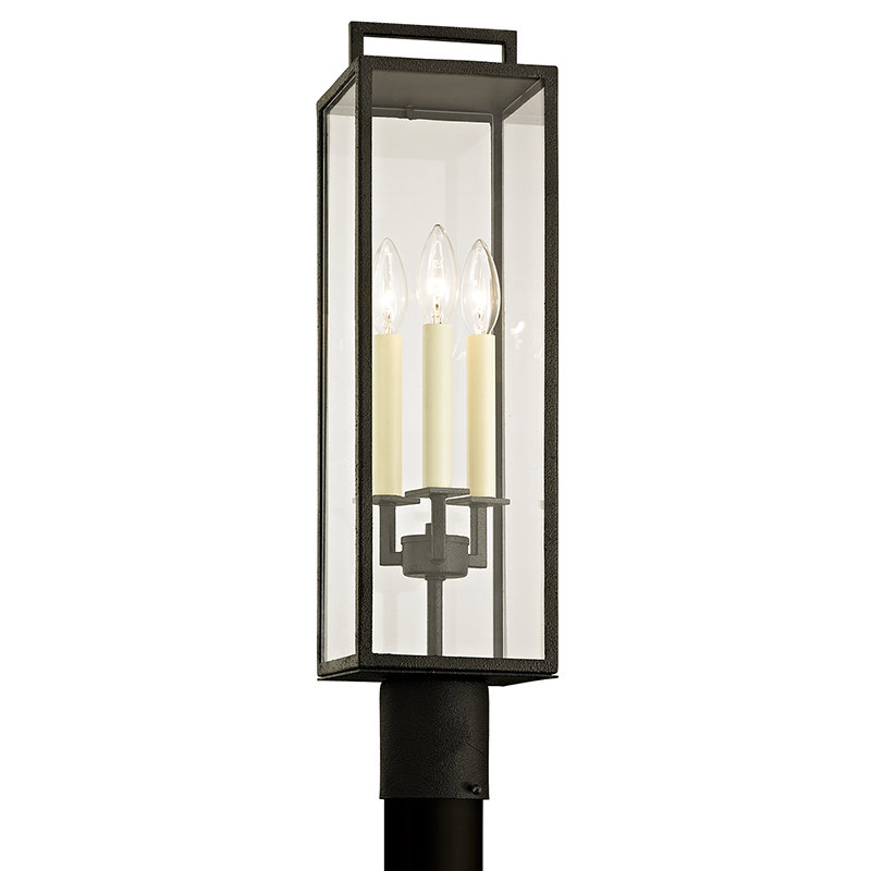 Beckham 3 Light Post, Textured Bronze