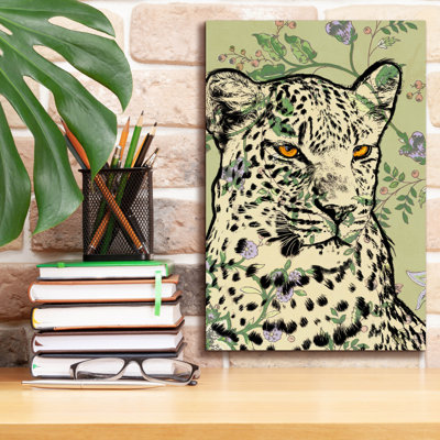 'Wallpaper Jaguar' by Dean Russo Canvas Wall Art